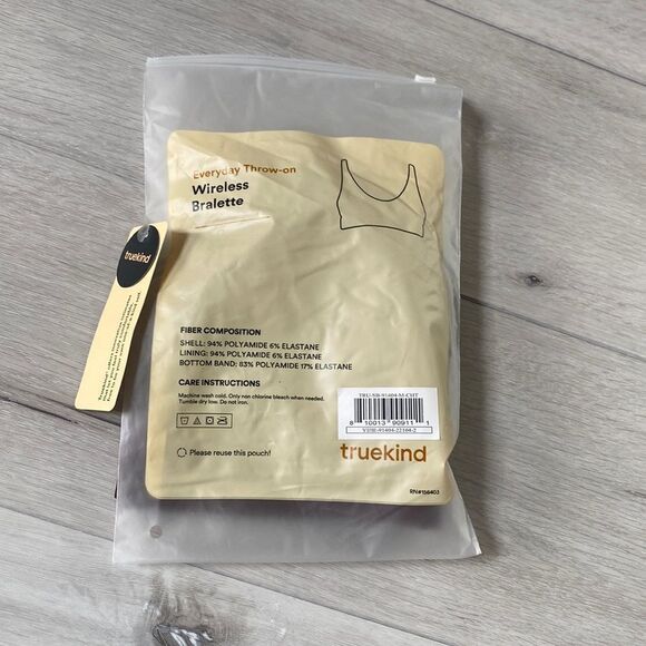 Truekind® Everyday Throw-on Wireless Bralette - Chocolate, Various Sizes, NWT - Picture 6 of 6